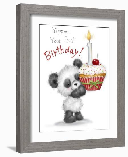 Panda Birthday-MAKIKO-Framed Giclee Print