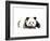 Panda Hand Painted Watercolor Illustration Isolated on White Background. Watercolor Animal Silhouet-Tatyana Komtsyan-Framed Art Print