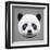 Panda Low Poly Portrait-kakmyc-Framed Art Print