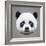 Panda Low Poly Portrait-kakmyc-Framed Art Print