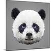 Panda Low Poly Portrait-kakmyc-Mounted Art Print