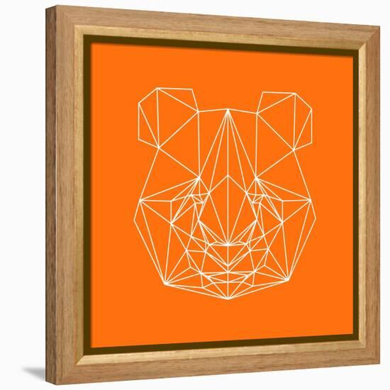 Panda on Orange-Lisa Kroll-Framed Stretched Canvas