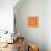 Panda on Orange-Lisa Kroll-Framed Stretched Canvas displayed on a wall