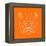 Panda on Orange-Lisa Kroll-Framed Stretched Canvas