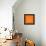 Panda on Orange-Lisa Kroll-Framed Stretched Canvas displayed on a wall