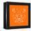 Panda on Orange-Lisa Kroll-Framed Stretched Canvas