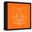 Panda on Orange-Lisa Kroll-Framed Stretched Canvas