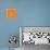 Panda on Orange-Lisa Kroll-Framed Stretched Canvas displayed on a wall