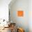 Panda on Orange-Lisa Kroll-Framed Stretched Canvas displayed on a wall