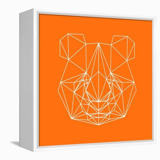 Panda on Orange-Lisa Kroll-Framed Stretched Canvas