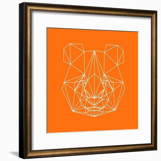 Panda on Orange-Lisa Kroll-Framed Premium Giclee Print