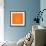 Panda on Orange-Lisa Kroll-Framed Premium Giclee Print displayed on a wall