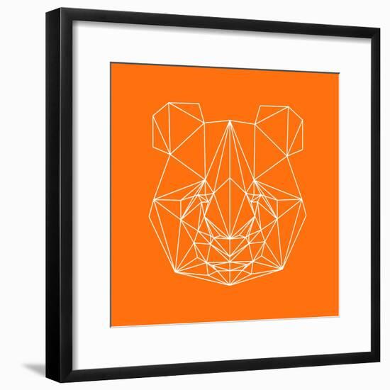 Panda on Orange-Lisa Kroll-Framed Premium Giclee Print