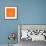 Panda on Orange-Lisa Kroll-Framed Art Print displayed on a wall