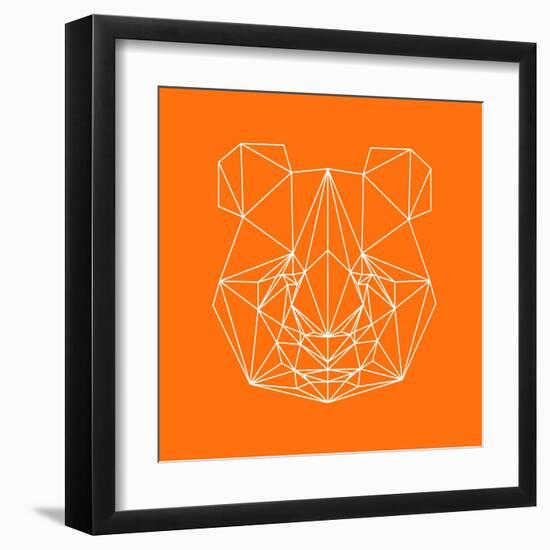 Panda on Orange-Lisa Kroll-Framed Art Print