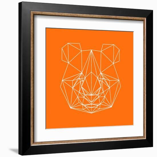 Panda on Orange-Lisa Kroll-Framed Art Print