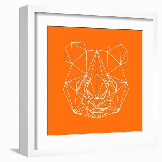 Panda on Orange-Lisa Kroll-Framed Art Print