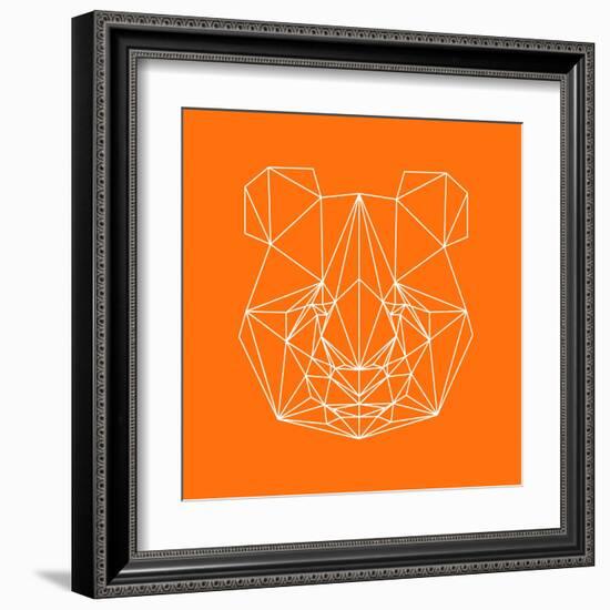 Panda on Orange-Lisa Kroll-Framed Art Print