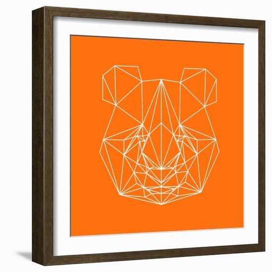 Panda on Orange-Lisa Kroll-Framed Art Print