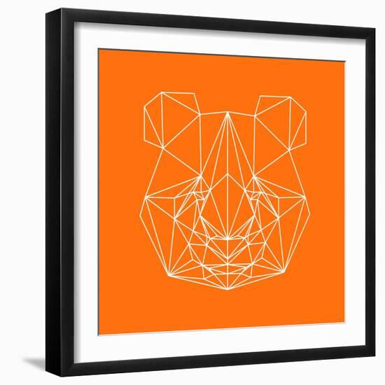 Panda on Orange-Lisa Kroll-Framed Art Print