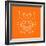 Panda on Orange-Lisa Kroll-Framed Art Print