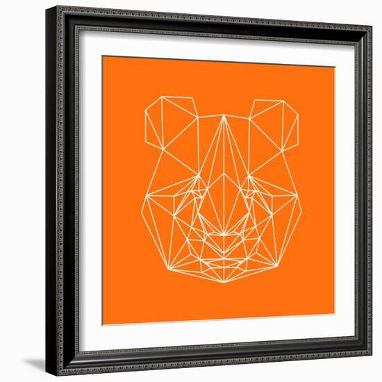 Panda on Orange-Lisa Kroll-Framed Art Print