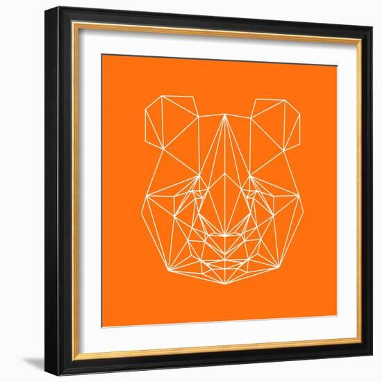 Panda on Orange-Lisa Kroll-Framed Art Print