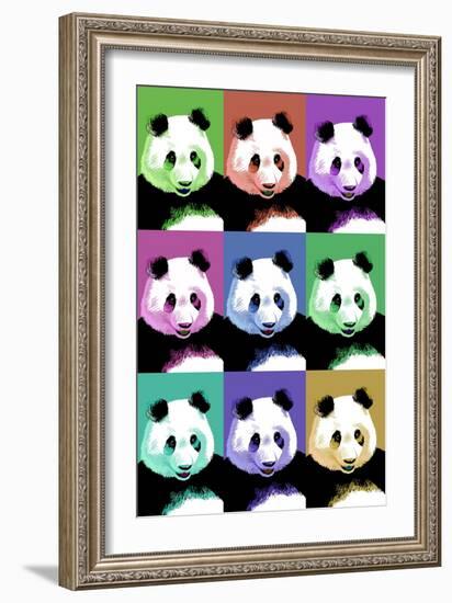 Panda Pop Art - Visit the Zoo-Lantern Press-Framed Premium Giclee Print