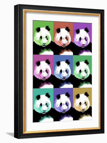 Panda Pop Art - Visit the Zoo-Lantern Press-Framed Premium Giclee Print