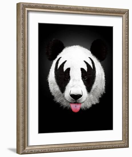 Panda Rocks-Robert Farkas-Framed Art Print