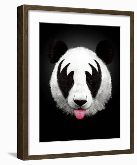 Panda Rocks-Robert Farkas-Framed Art Print