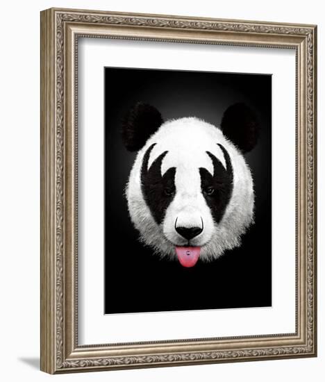 Panda Rocks-Robert Farkas-Framed Art Print