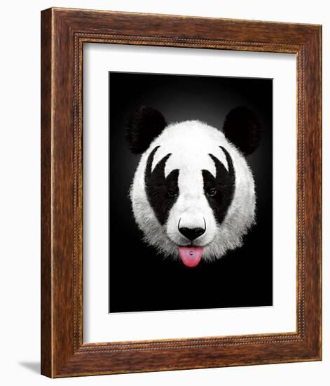 Panda Rocks-Robert Farkas-Framed Art Print