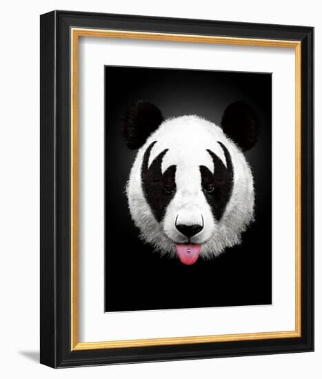 Panda Rocks-Robert Farkas-Framed Art Print