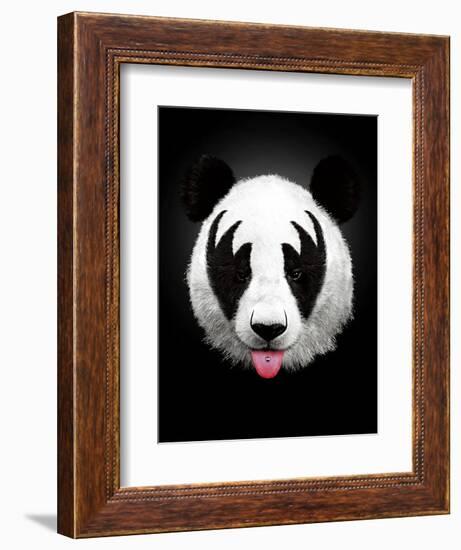 Panda Rocks-Robert Farkas-Framed Premium Giclee Print