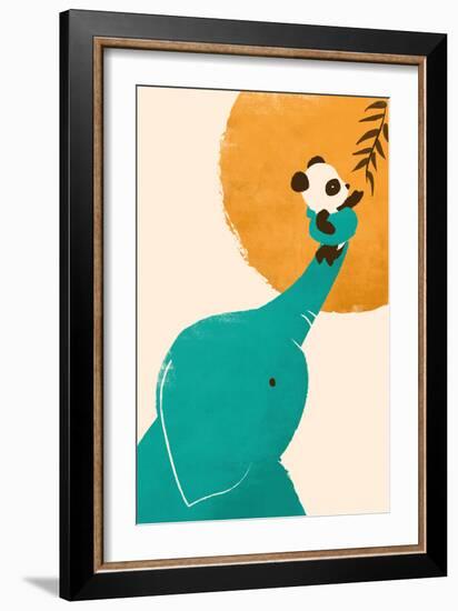 Panda’s Little Helper-Jay Fleck-Framed Art Print