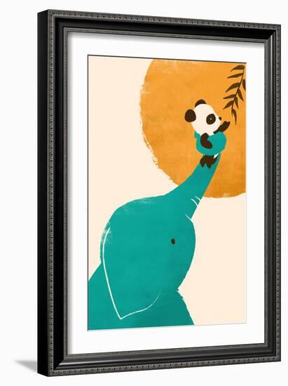 Panda’s Little Helper-Jay Fleck-Framed Art Print