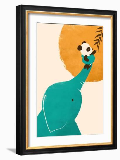 Panda’s Little Helper-Jay Fleck-Framed Art Print