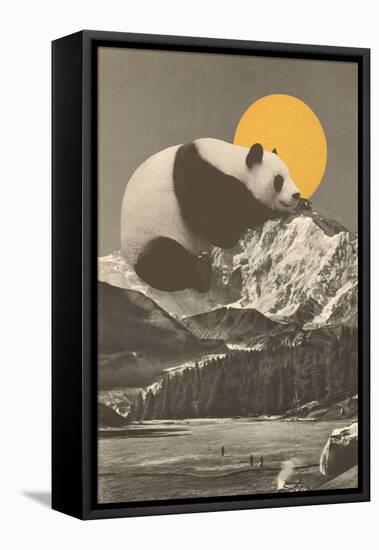 Panda's Nap into Mountains-Florent Bodart-Framed Premier Image Canvas