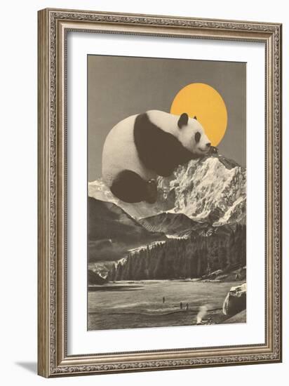 Panda's Nap into Mountains-Florent Bodart-Framed Giclee Print