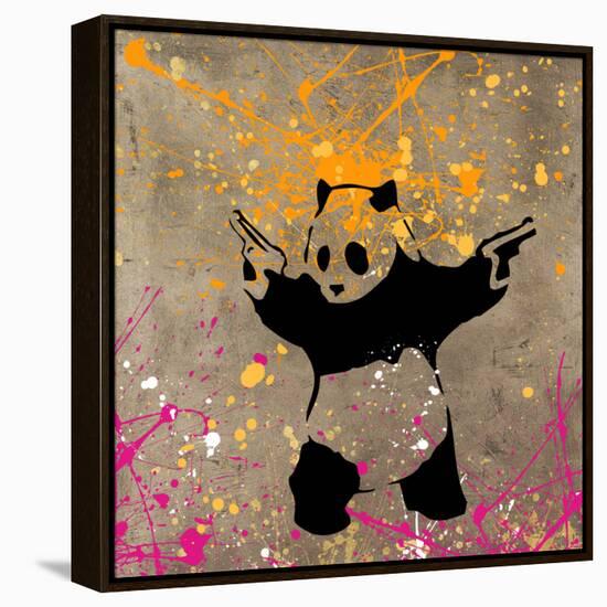 Panda with Guns-Banksy-Framed Premier Image Canvas