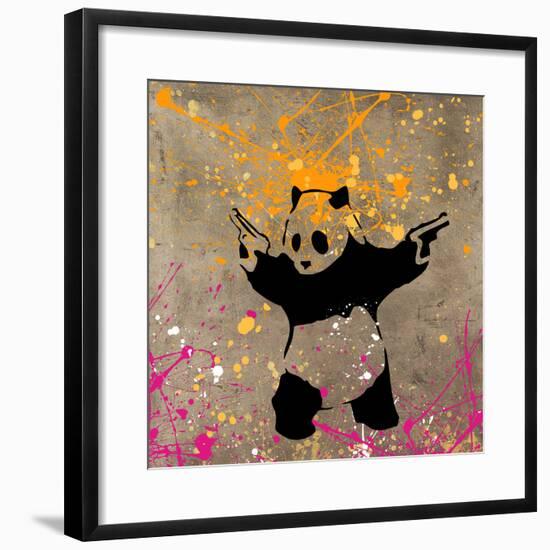 Panda with Guns-Banksy-Framed Giclee Print