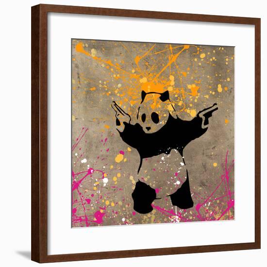 Panda with Guns-Banksy-Framed Premium Giclee Print