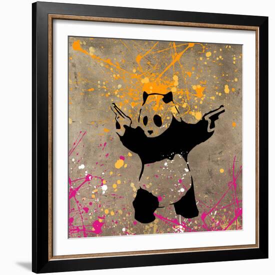 Panda with Guns-Banksy-Framed Premium Giclee Print