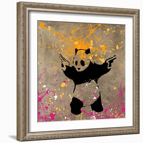 Panda with Guns-Banksy-Framed Giclee Print