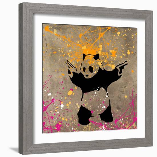 Panda with Guns-Banksy-Framed Giclee Print