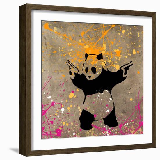 Panda with Guns-Banksy-Framed Giclee Print