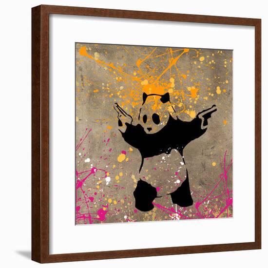 Panda with Guns-Banksy-Framed Giclee Print