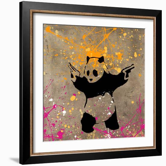 Panda with Guns-Banksy-Framed Giclee Print