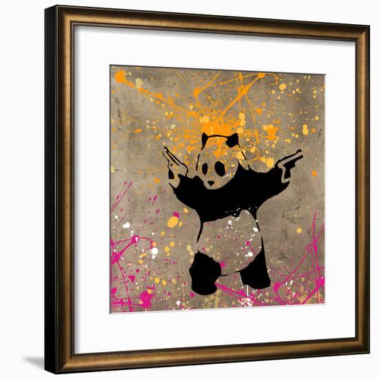 Panda with Guns-Banksy-Framed Giclee Print